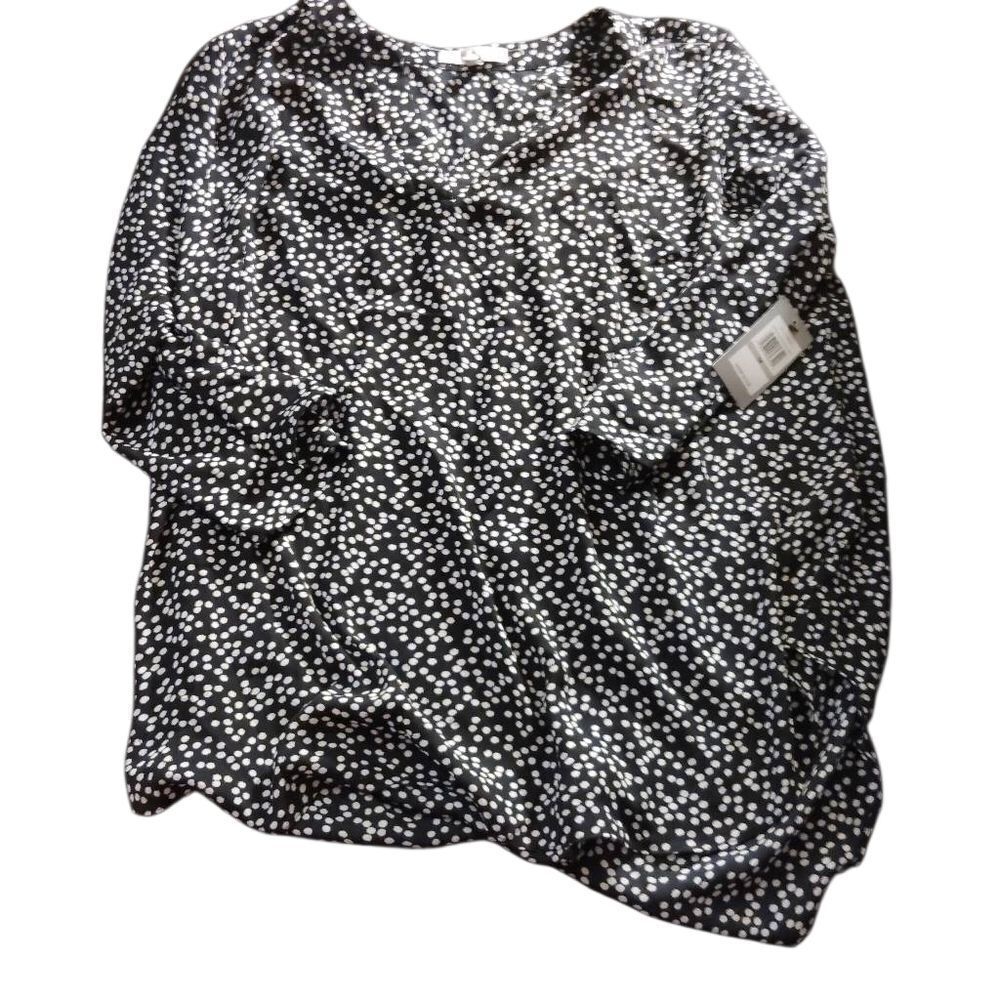 Chaus Black and White Dotted Blouse (315)